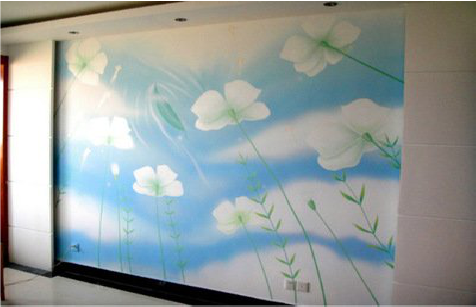 田东画墙绘怎么画好白云的蓬松感？