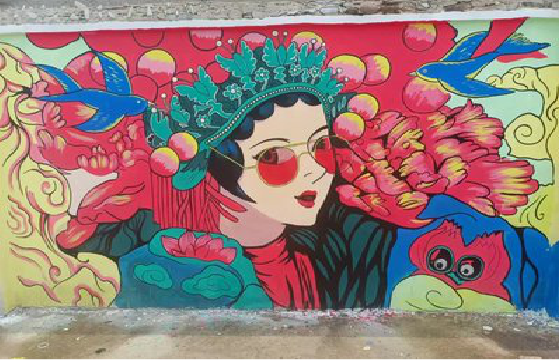 田东墙体彩绘-网红墙