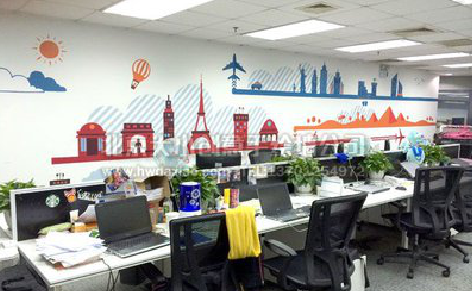 田东教你设计办公室墙绘的方法。