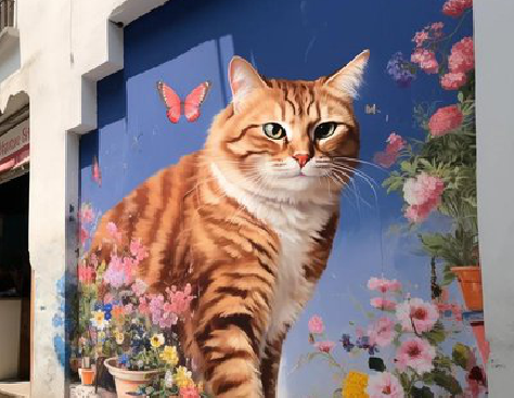 田东自己绘制有个性的手绘墙